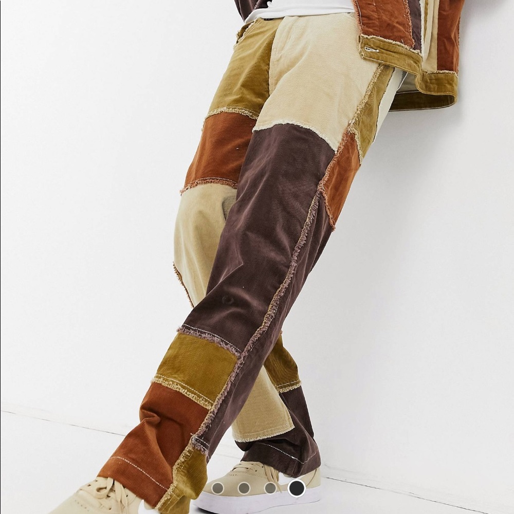 NEVER WORN Jaded London frayed patchwork corduroys